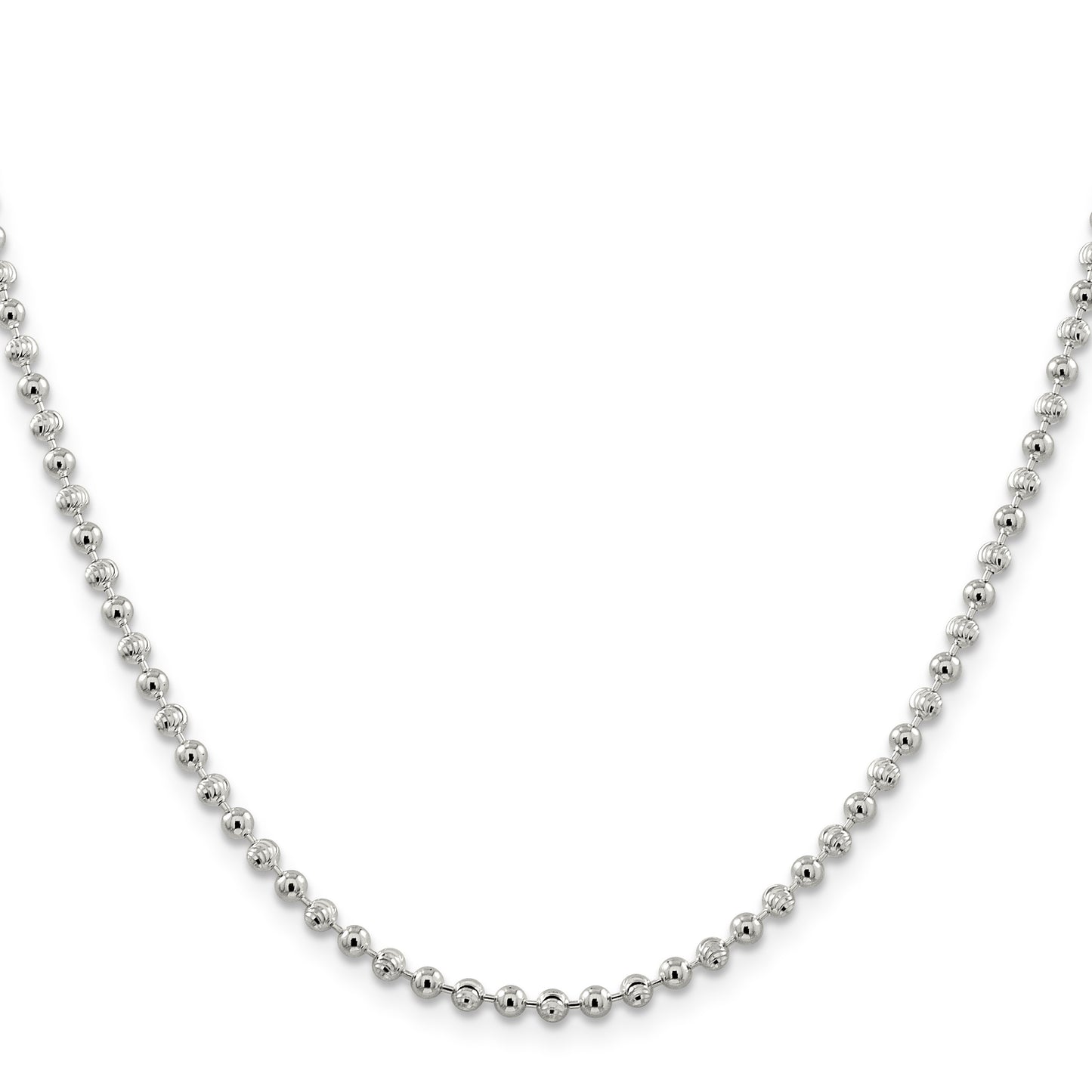 Sterling Silver 3mm Fancy Beaded Chain