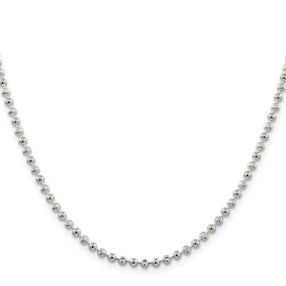 Sterling Silver 3mm Fancy Beaded Chain