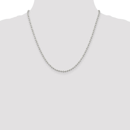 Sterling Silver 3mm Fancy Beaded Chain