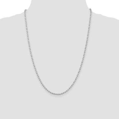 Sterling Silver 3mm Fancy Beaded Chain