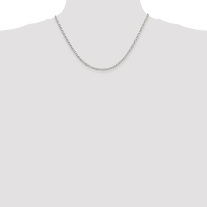 Sterling Silver 2.75mm Oval Fancy Rolo Chain