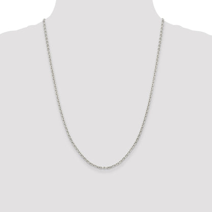 Sterling Silver 2.75mm Flat Link Cable Chain