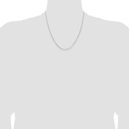Sterling Silver Rhodium-plated 2mm Rolo Chain