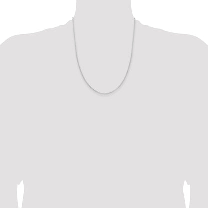 Sterling Silver Rhodium-plated 2mm Rolo Chain