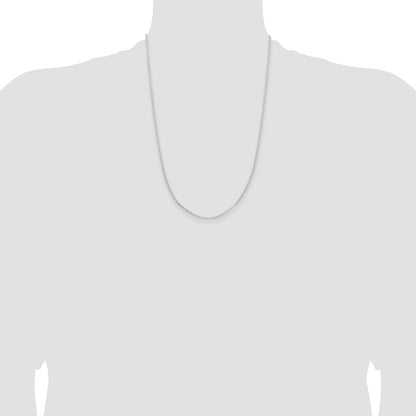 Sterling Silver Rhodium-plated 2mm Rolo Chain