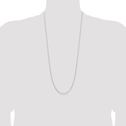 Sterling Silver Rhodium-plated 2mm Rolo Chain