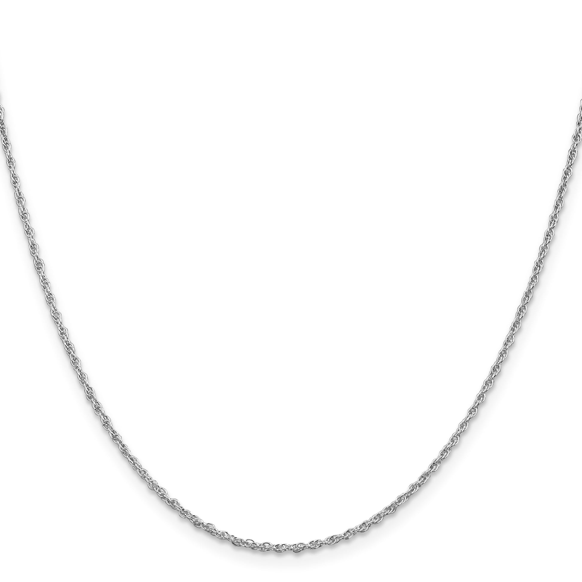 Sterling Silver Rhodium-plated 1.6mm Loose Rope Chain w/2in ext.