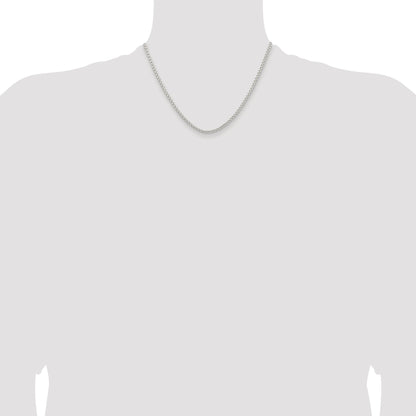 Sterling Silver Rhodium-plated 2.6mm Round Box Chain