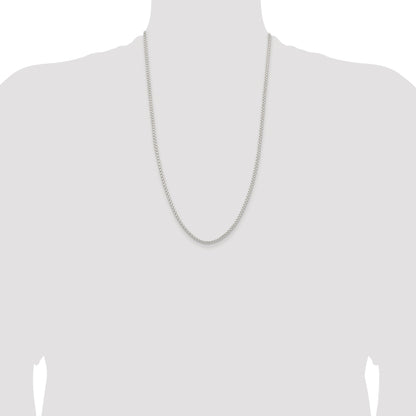 Sterling Silver Rhodium-plated 2.6mm Round Box Chain
