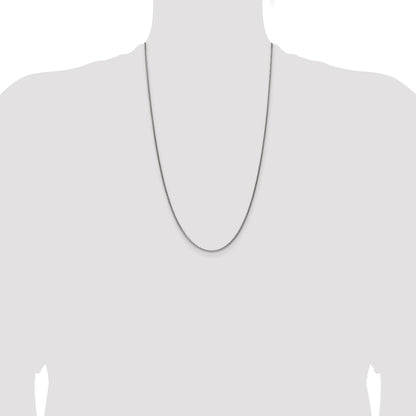 Sterling Silver Antiqued 1.6mm Solid Square Spiga Chain
