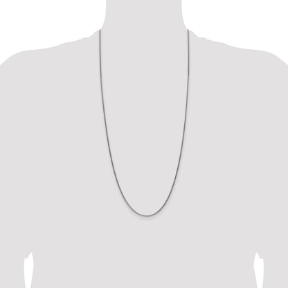 Sterling Silver Antiqued 1.6mm Solid Square Spiga Chain