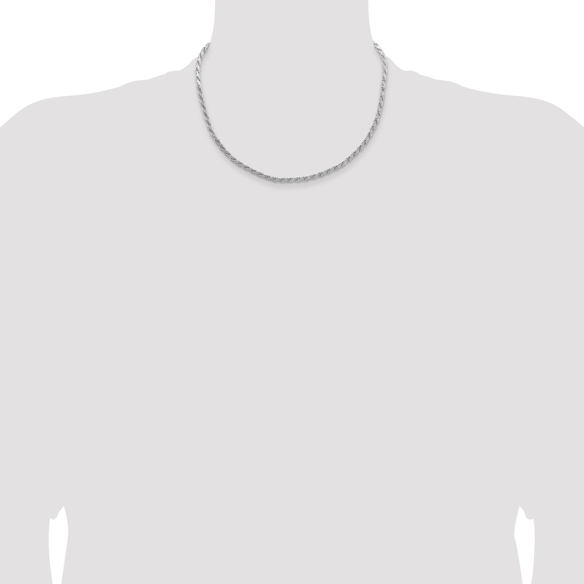 Sterling Silver 3.65mm Flat Rope Chain