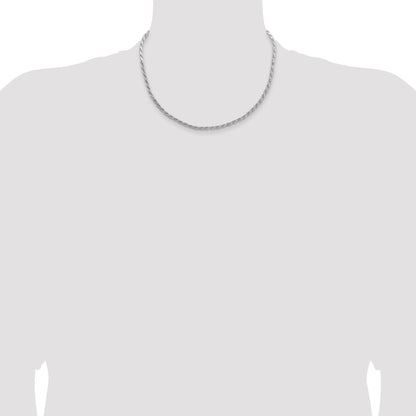 Sterling Silver 3.65mm Flat Rope Chain