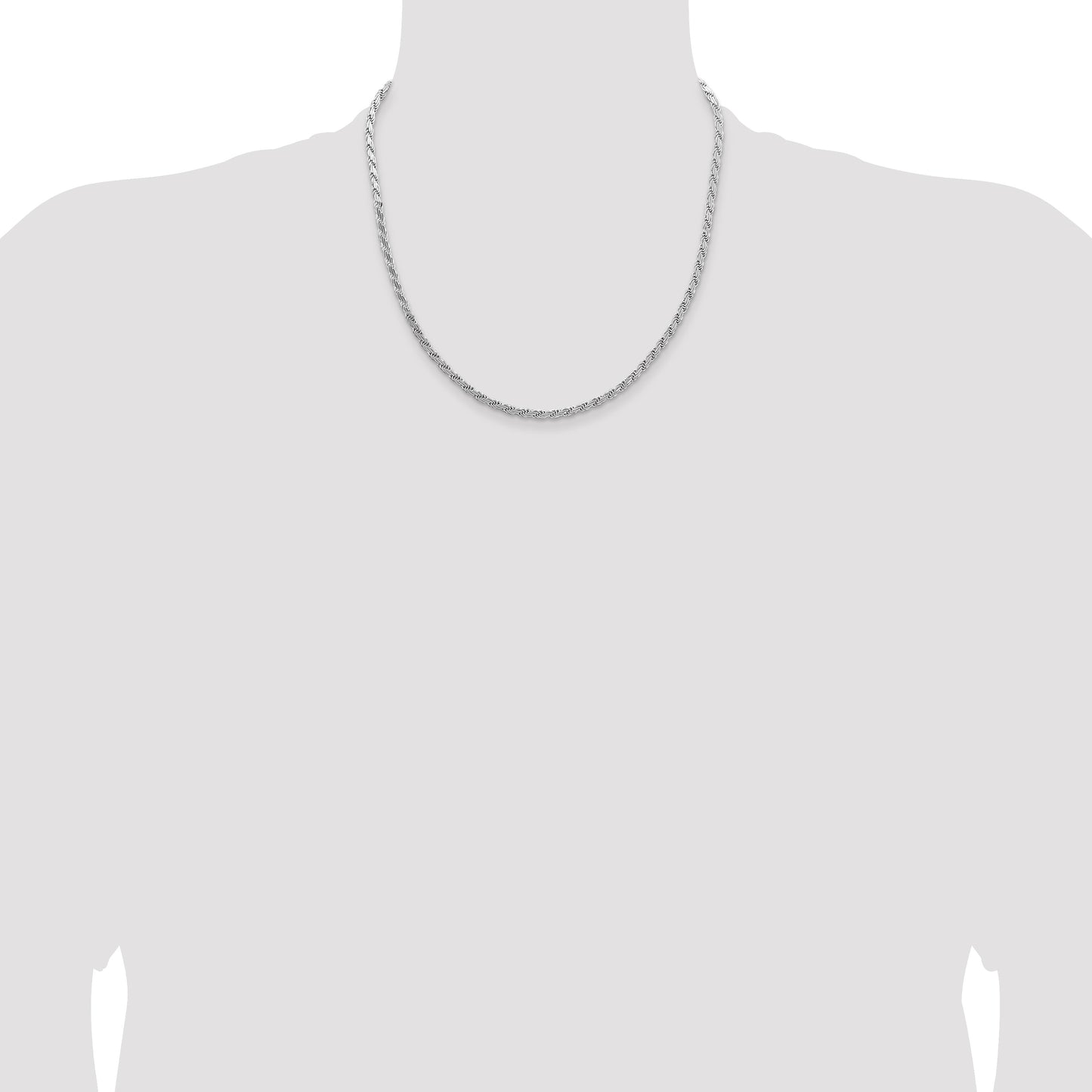 Sterling Silver 3.65mm Flat Rope Chain
