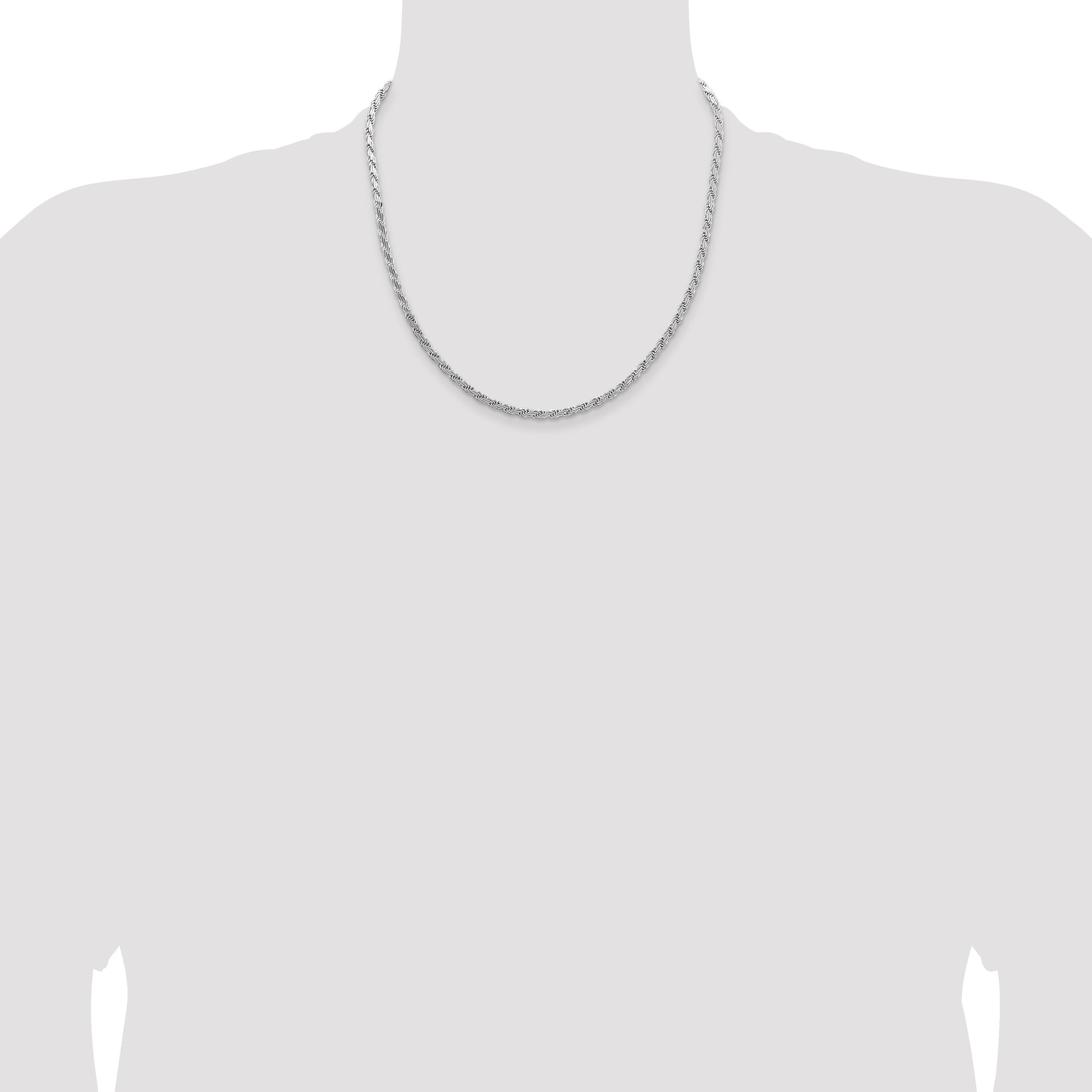 Sterling Silver 3.65mm Flat Rope Chain