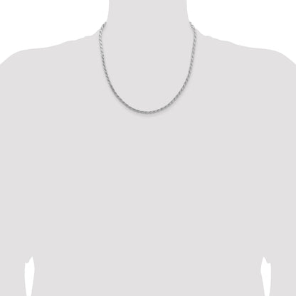 Sterling Silver 3.65mm Flat Rope Chain