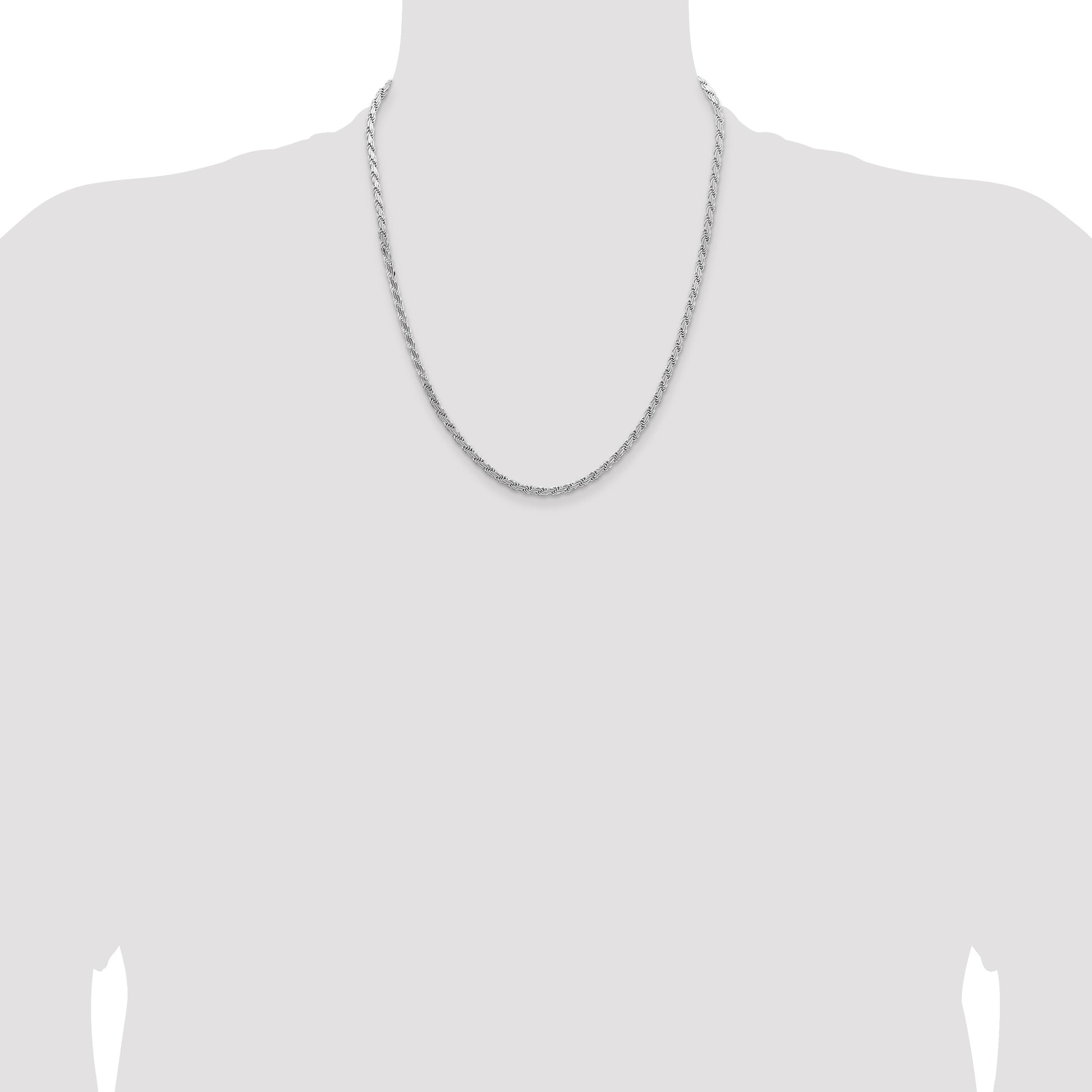 Sterling Silver 3.65mm Flat Rope Chain