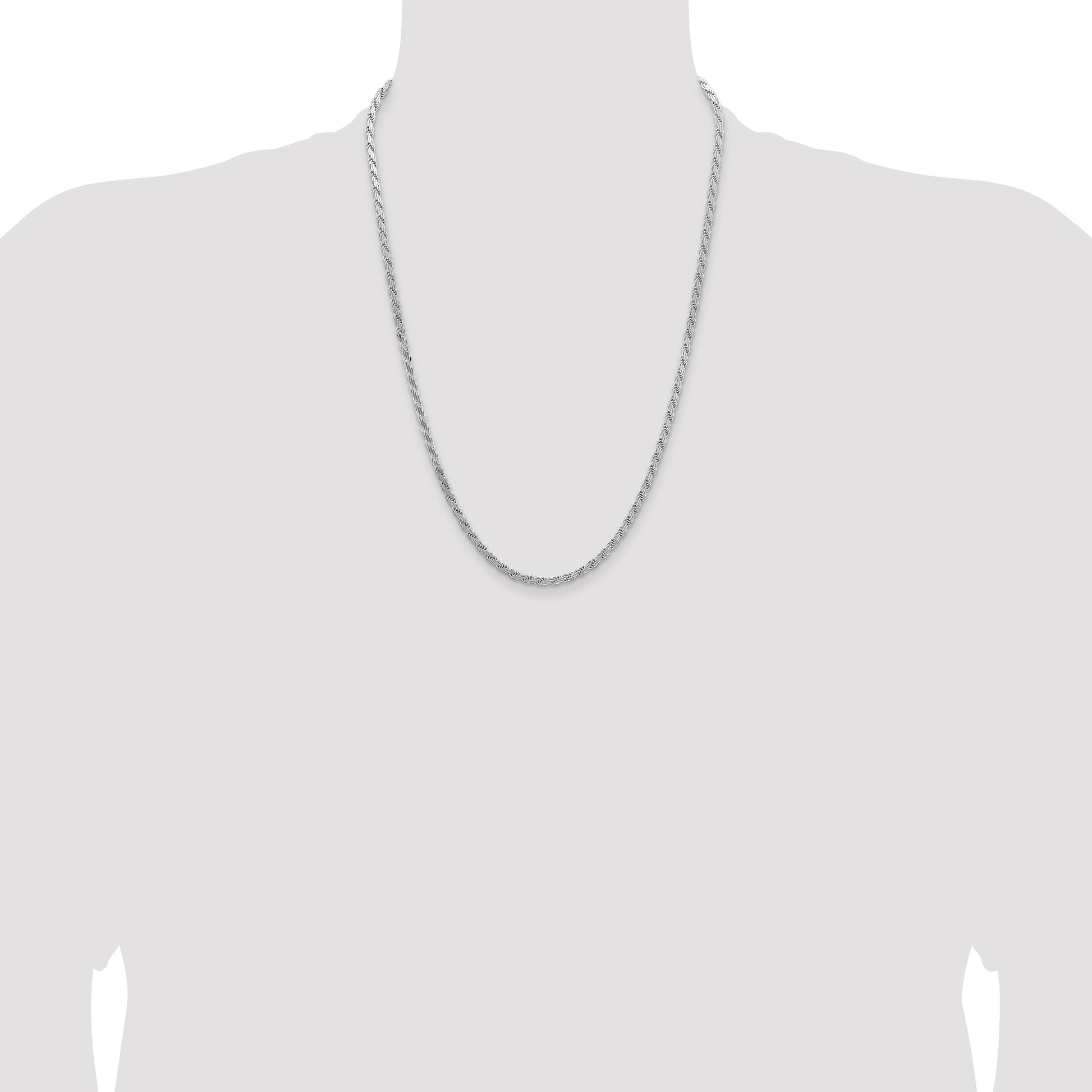 Sterling Silver 3.65mm Flat Rope Chain