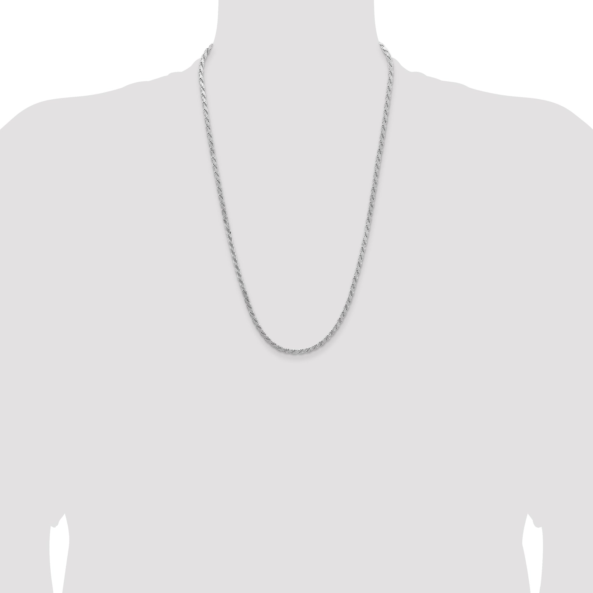 Sterling Silver 3.65mm Flat Rope Chain