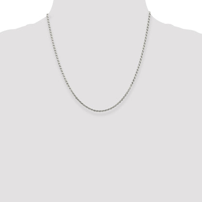 Sterling Silver 2.25mm Flat Rope Chain
