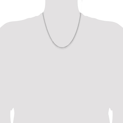 Sterling Silver Rhodium-plated 2.8mm Rolo Chain