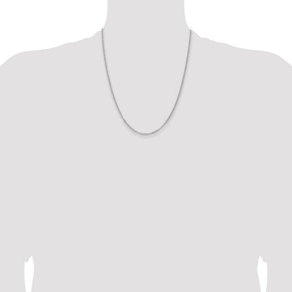 Sterling Silver Rhodium-plated 2.8mm Rolo Chain