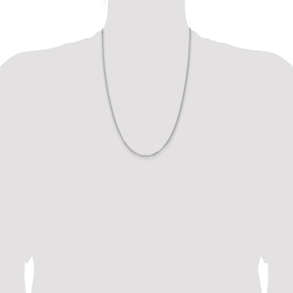 Sterling Silver Rhodium-plated 2.8mm Rolo Chain