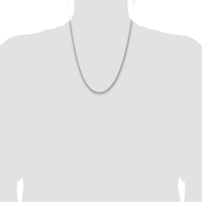 Sterling Silver 3mm Square Spiga Chain