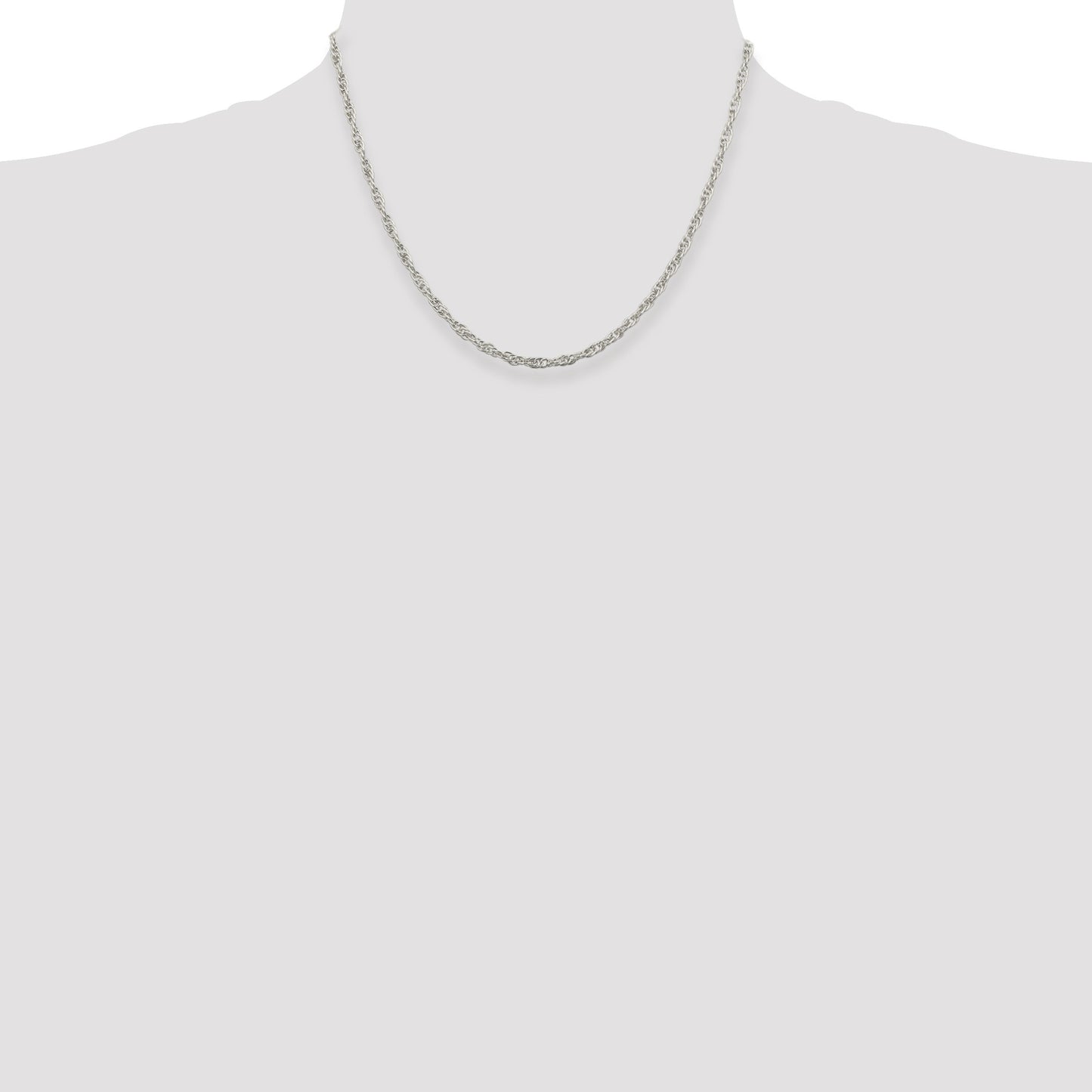 Sterling Silver 2.75mm Loose Rope Chain