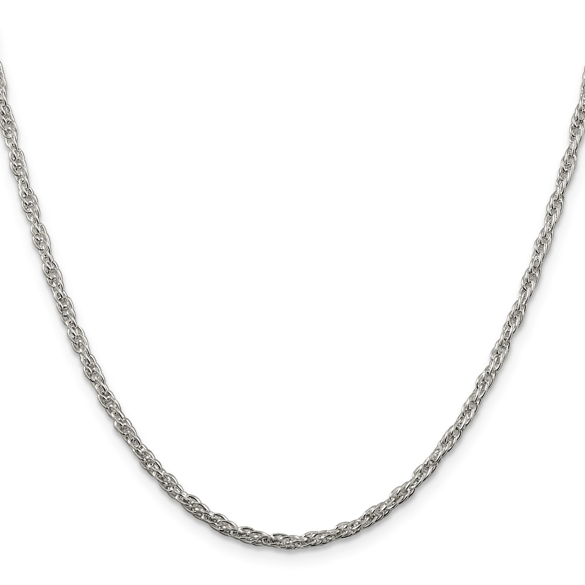 Sterling Silver 2.5mm Loose Rope Chain