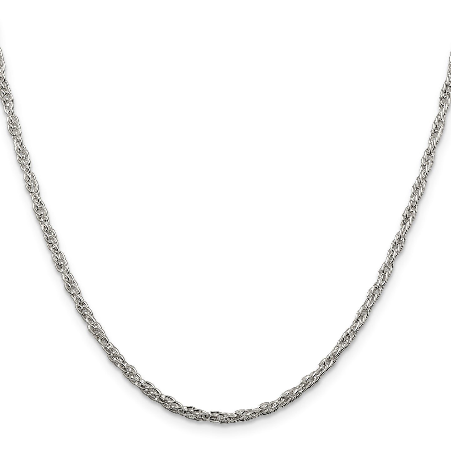Sterling Silver 2.5mm Loose Rope Chain