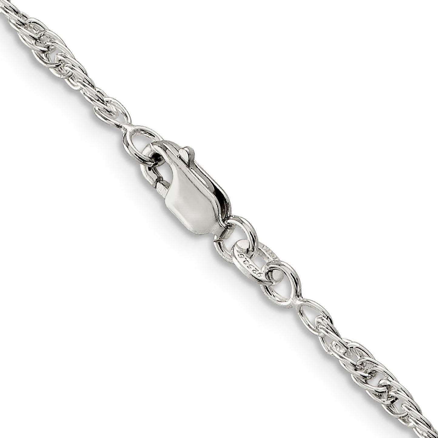 Sterling Silver 2.5mm Loose Rope Chain