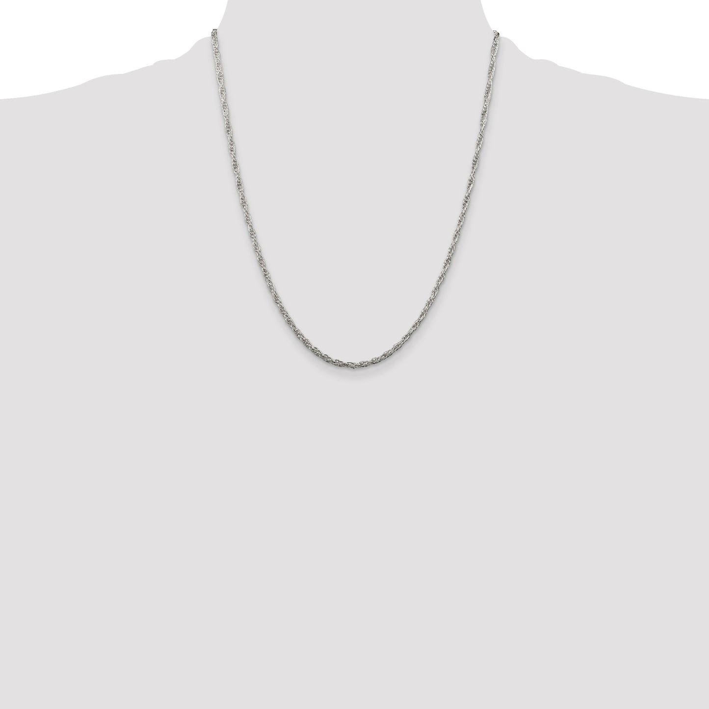 Sterling Silver 2.5mm Loose Rope Chain