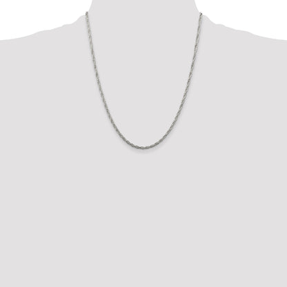 Sterling Silver 2.5mm Loose Rope Chain