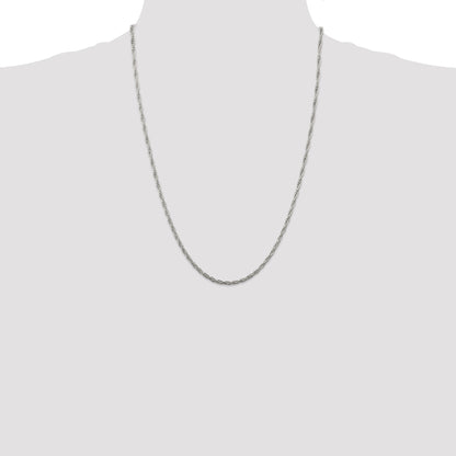 Sterling Silver 2.5mm Loose Rope Chain