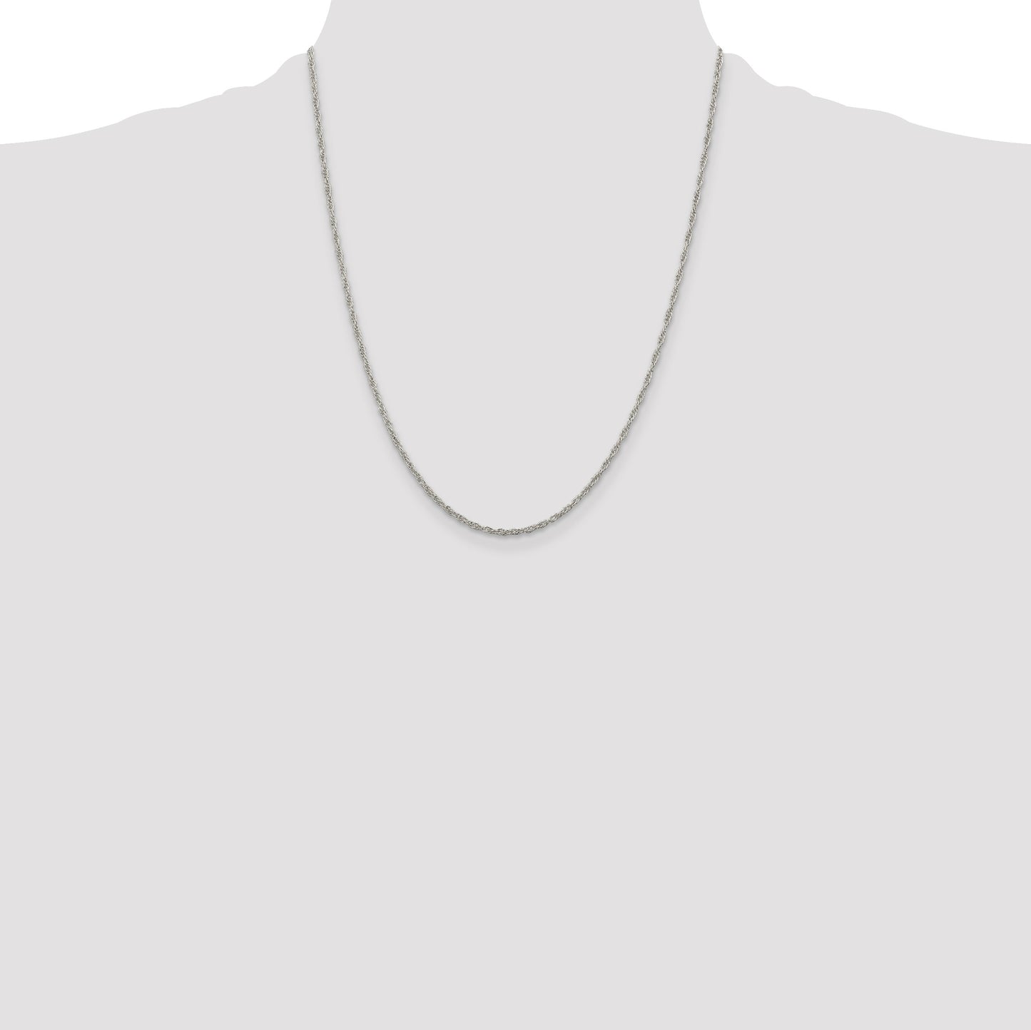 Sterling Silver 1.95mm Loose Rope Chain