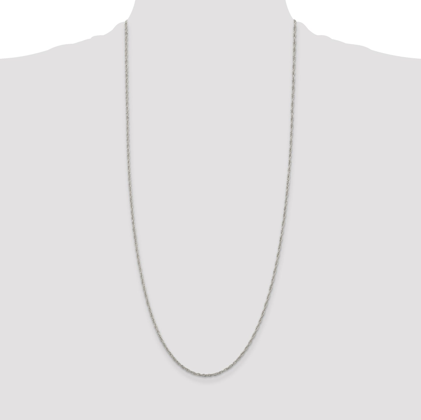Sterling Silver 1.95mm Loose Rope Chain