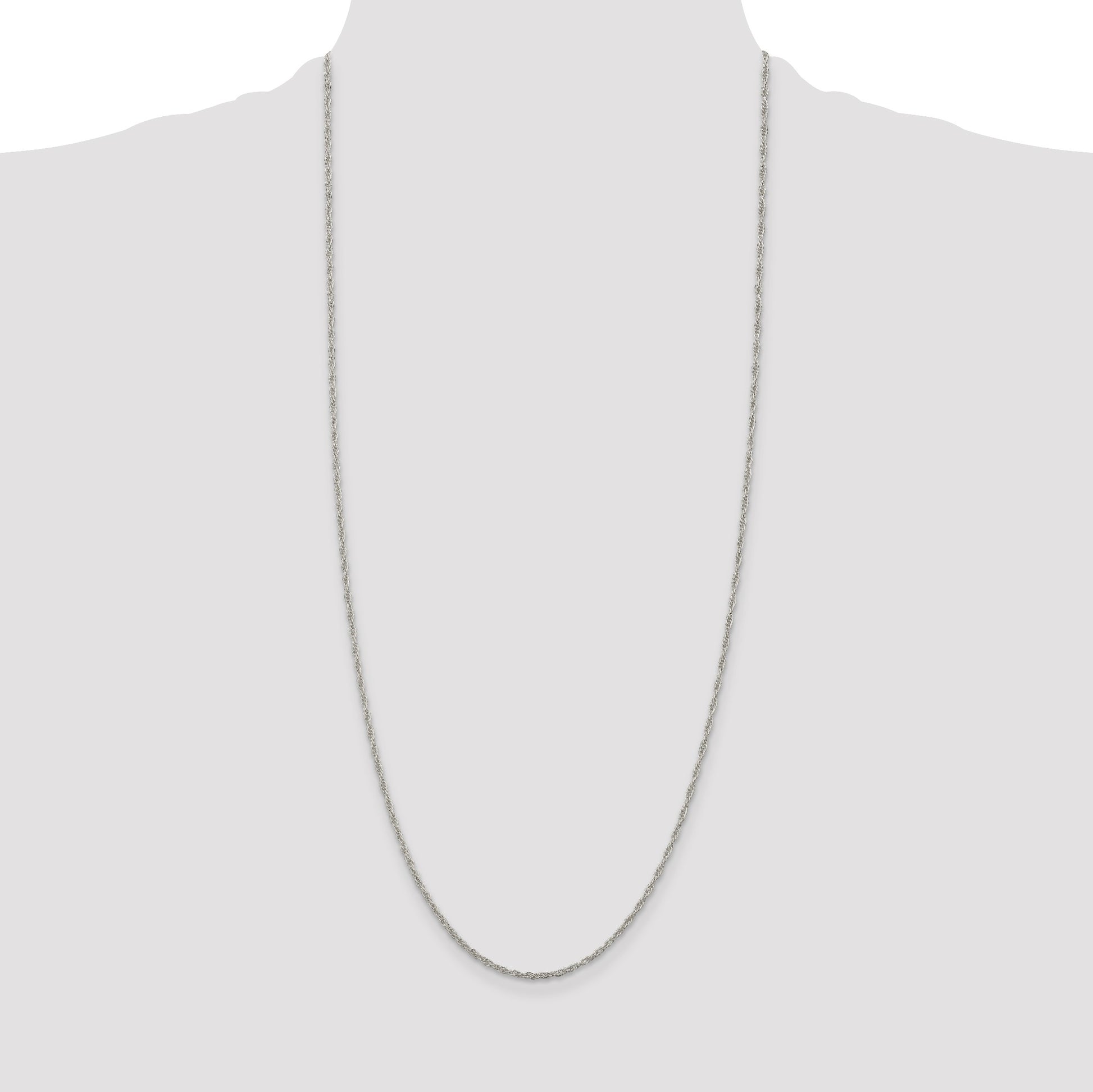 Sterling Silver 1.95mm Loose Rope Chain
