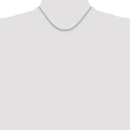 Sterling Silver Rhodium-plated 2mm Loose Rope Chain