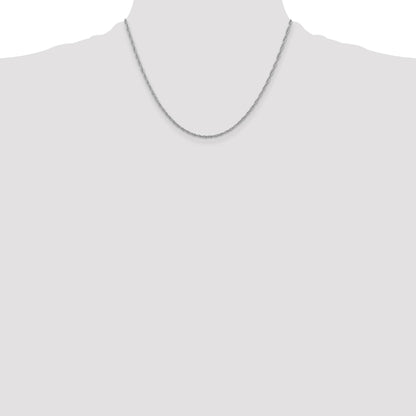 Sterling Silver Rhodium-plated 2mm Loose Rope Chain