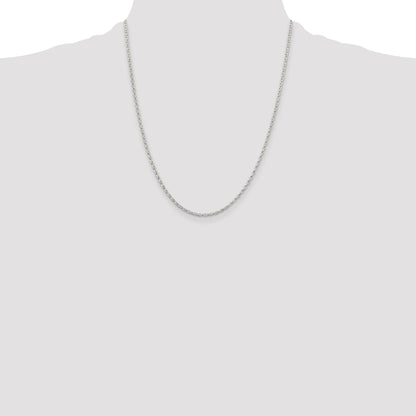 Sterling Silver 1.6mm Oval Fancy Rolo Chain