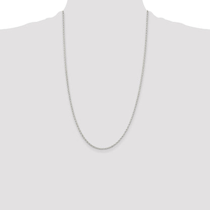 Sterling Silver 1.6mm Oval Fancy Rolo Chain