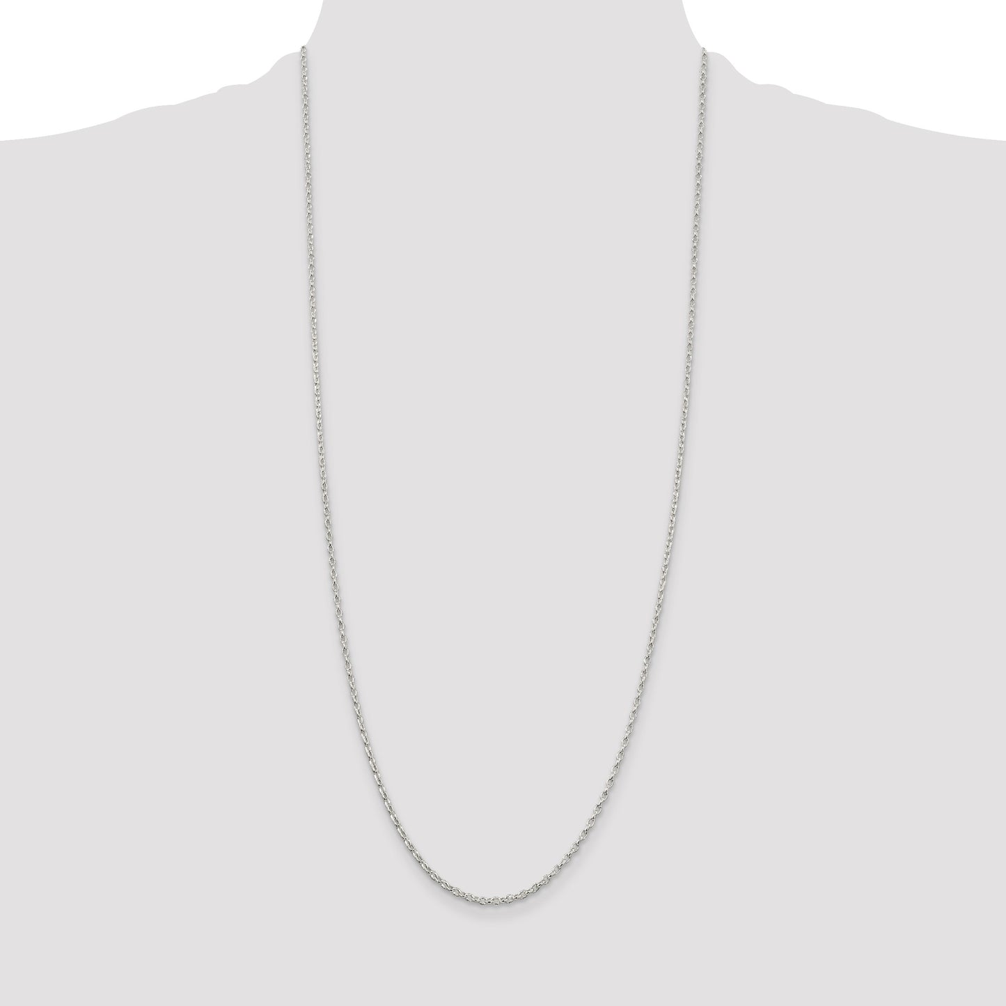 Sterling Silver 1.6mm Oval Fancy Rolo Chain