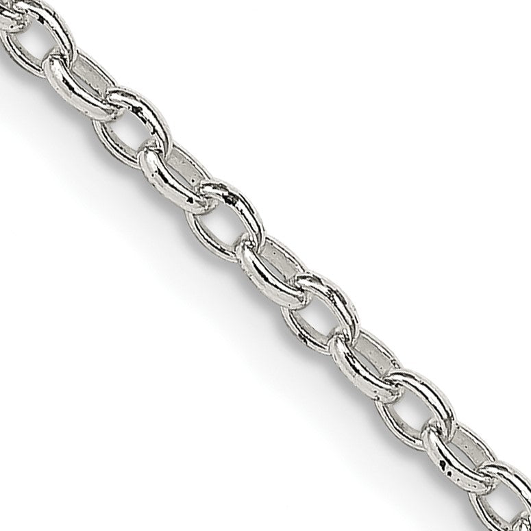 Sterling Silver 1.6mm Oval Fancy Rolo Chain