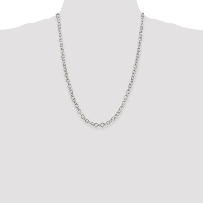 Sterling Silver 6.25mm Fancy Patterned Rolo Chain