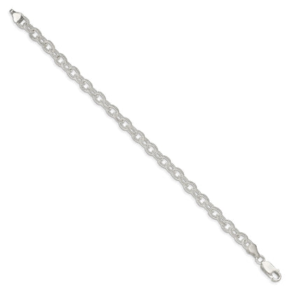 Sterling Silver 6.25mm Fancy Patterned Rolo Chain