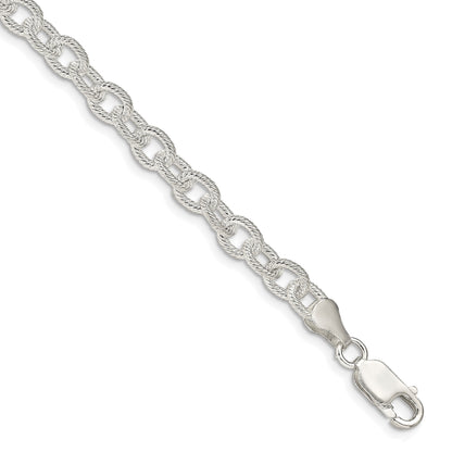 Sterling Silver 6.25mm Fancy Patterned Rolo Chain