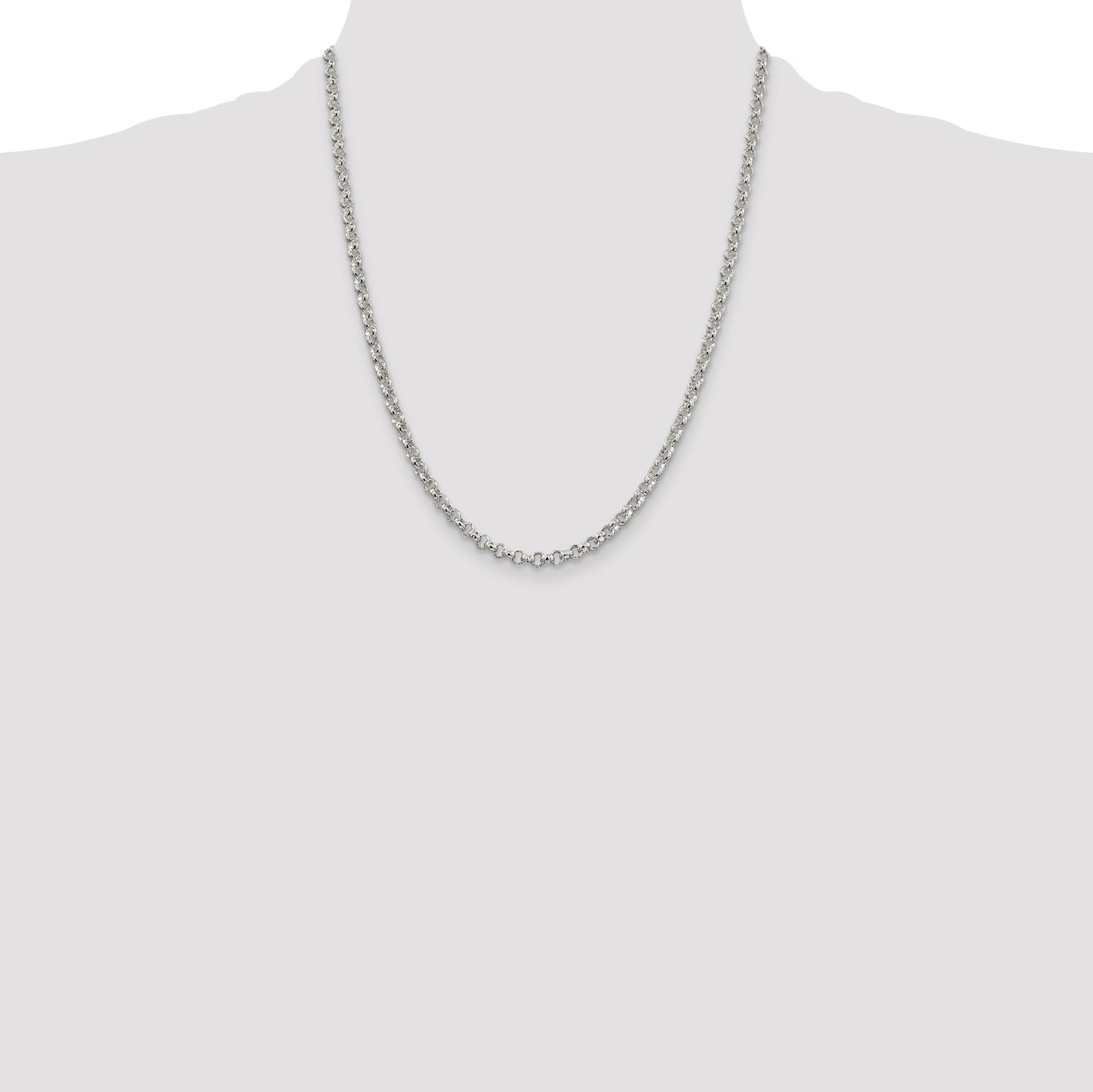 Sterling Silver 4mm Rolo Chain