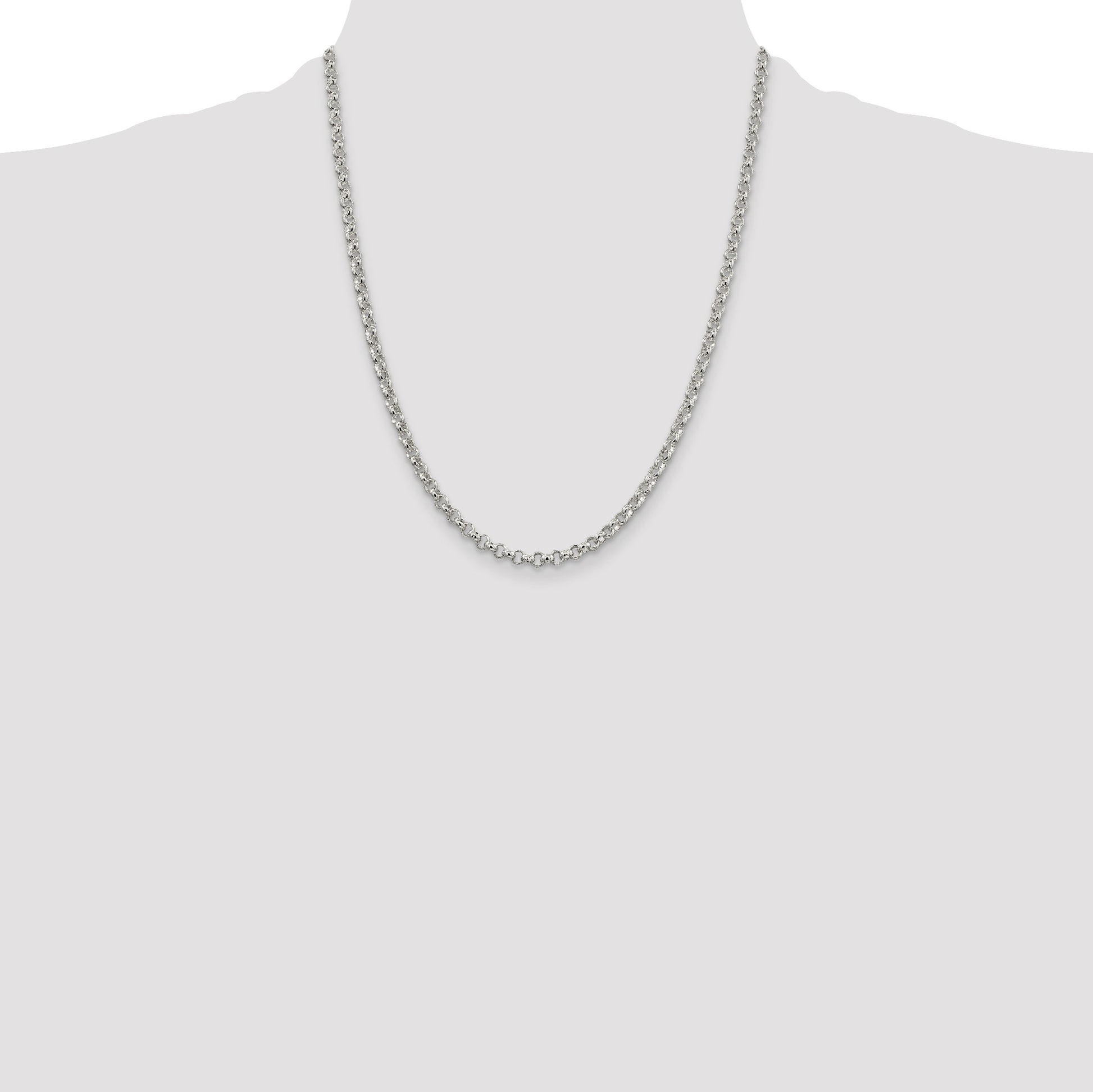 Sterling Silver 4mm Rolo Chain