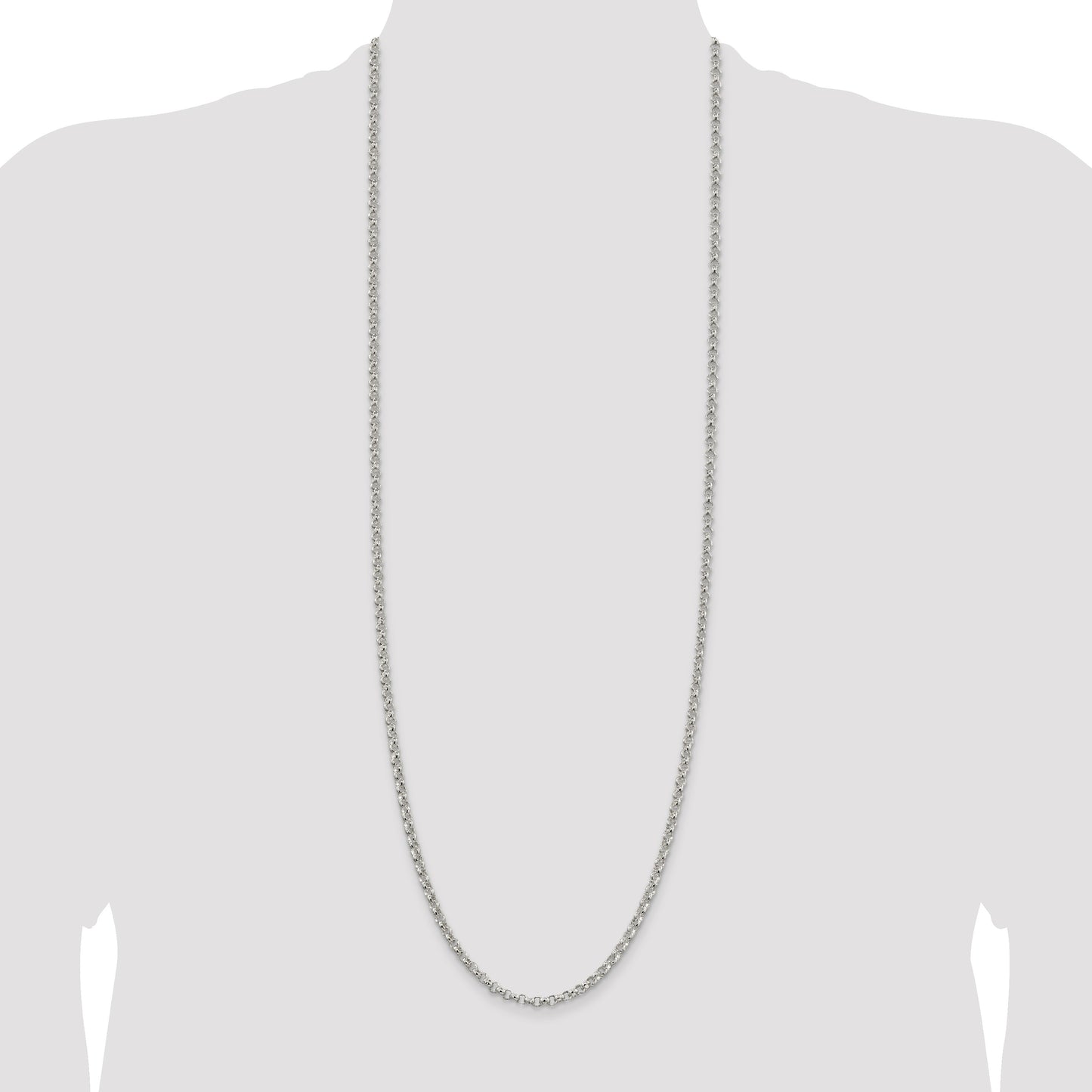 Sterling Silver 4mm Rolo Chain